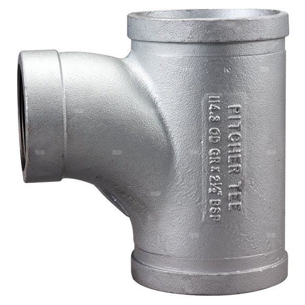 Trójnik łukowy ocynkowany GW Groove- 114.3 Rp2 1/2