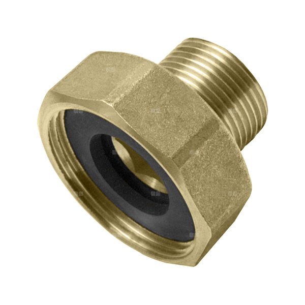 Półśrubunek mosiężny GZ/GW z płaskim uszczelnieniem - 1'' x 1 1/4''