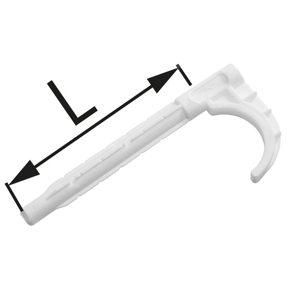 Hak do rur poliamidowy pojedynczy - 12‑20/12‑26 L = 80 mm