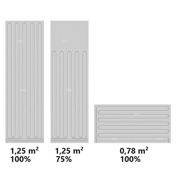 Panel grzewczy ścienny z rurą PB 8x1 - 1000x625 (100%)