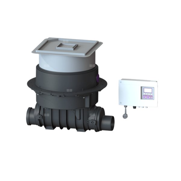 Zawór zwrotny z pompą Pumpfix F Komfort DN100 z pokrywą pod płytki