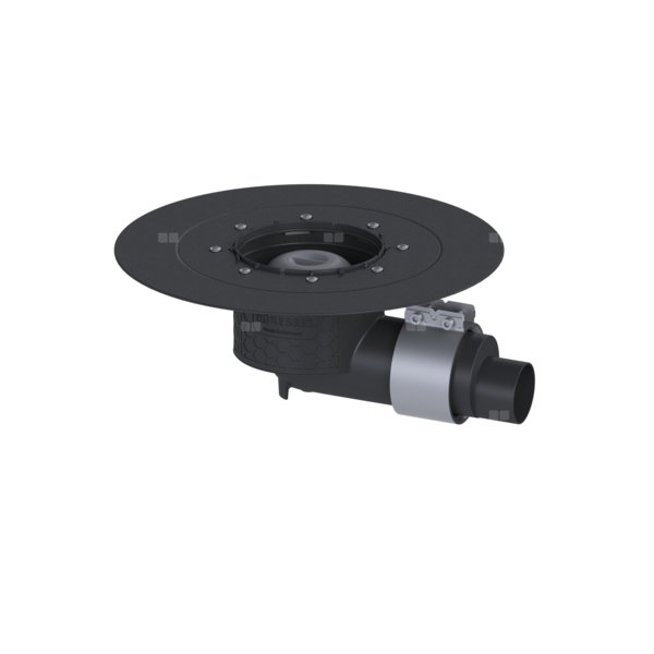 Korpus Ecoguss DN50, odpł.boczny, z kołnierzem do uszczelnień klejonych