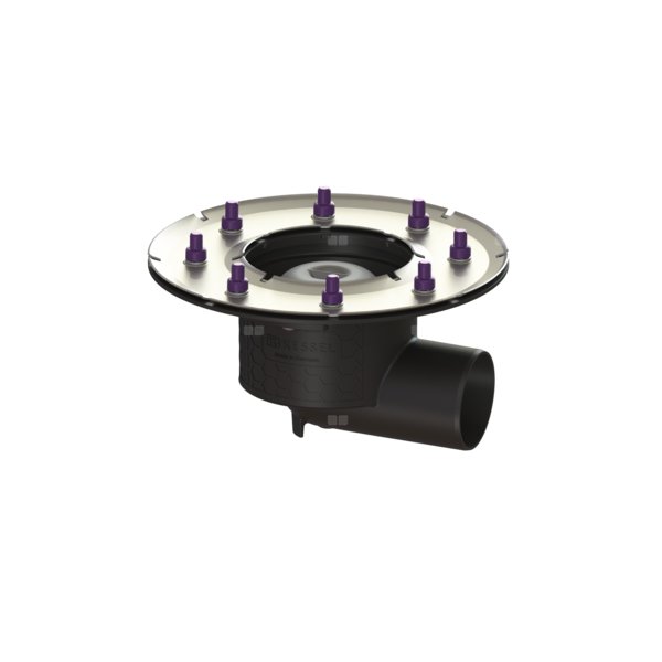 Korpus wpustu Ecoguss DN 70, odpł. boczny, z kołnierzem dociskowym