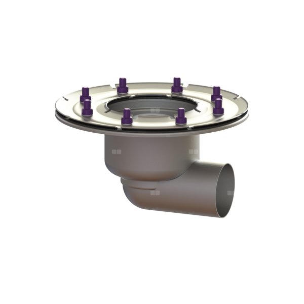 Korpus Ferrofix DN70, odpł. boczny, z kołnierz. docisk., sys.125