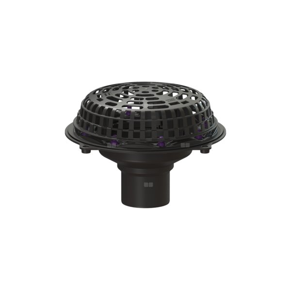 Wpust dachowy Ecoguss, jeden poziom uszczelnienia, DN100, podgrzewany