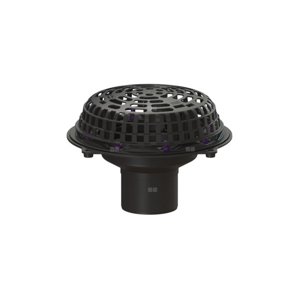 Wpust dachowy Ecoguss, jeden poziom uszczelnienia, DN125, podgrzewany