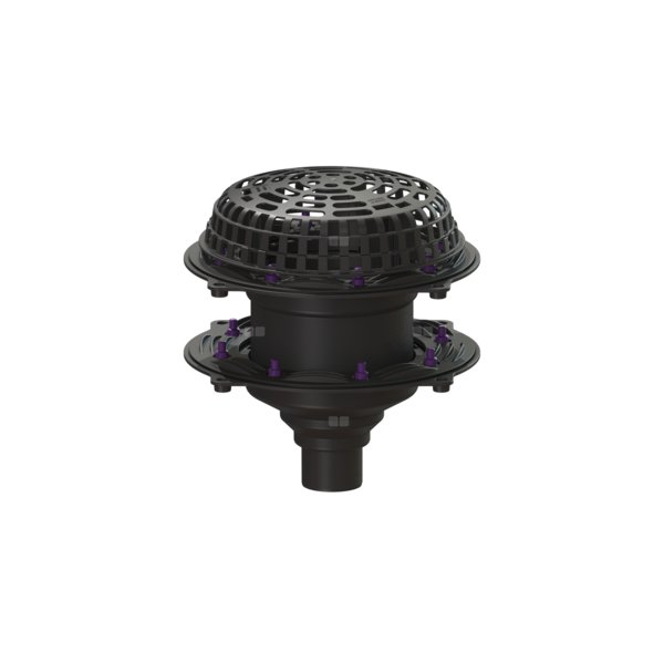 Wpust dachowy Ecoguss, z podwójnym uszczelnieniem, DN70, podgrzewany