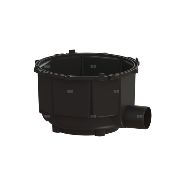 Częśc denna z odpływem bocznym DN 100, system400