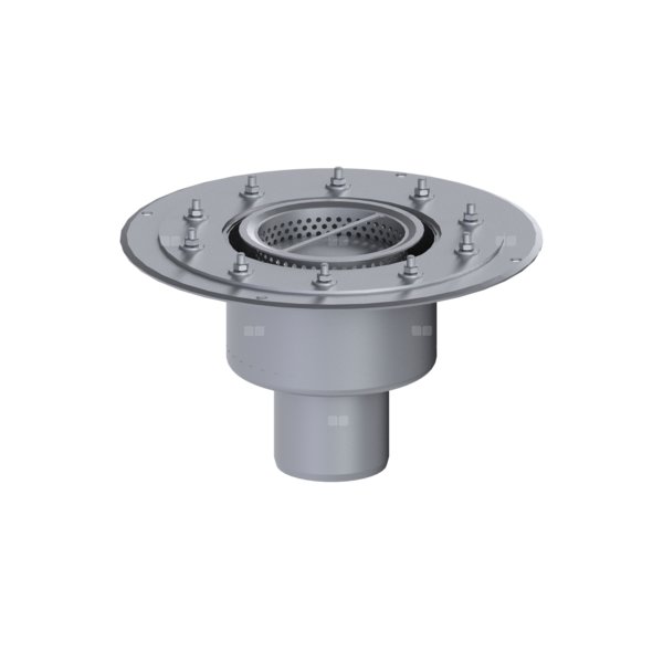 Korpus Ferrofix 185 DN100 DZ 110, odpływ pionowy, kołnierz dociskowy