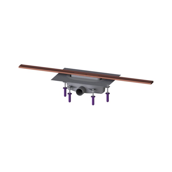 Linearis Infinity 90 Syfon z zamknięciem wodnym 50 mm, Szczotkowana powierzchnia - miedź, 900 mm