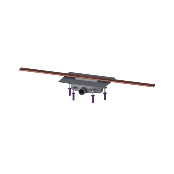 Linearis Infinity 90 Syfon z zamknięciem wodnym 50 mm, Szczotkowana powierzchnia - miedź, 1100 mm