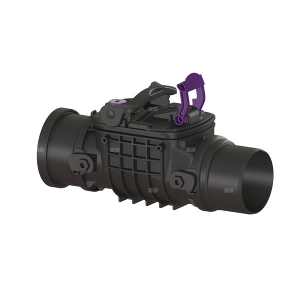 Zawór zwrotny (zasuwa burzowa) Staufix DN 100 z 1 klapą z tworzywa i 1 klapą ze stali nierdzewnej