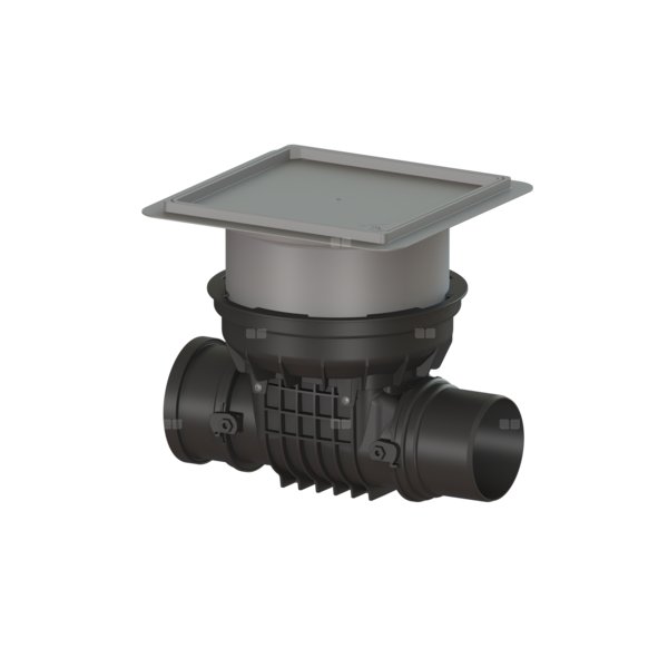 Zawór zwrotny (zasuwa burzowa) Staufix DN 150 z 1 klapką z tworzywa z pokrywa pod płytki