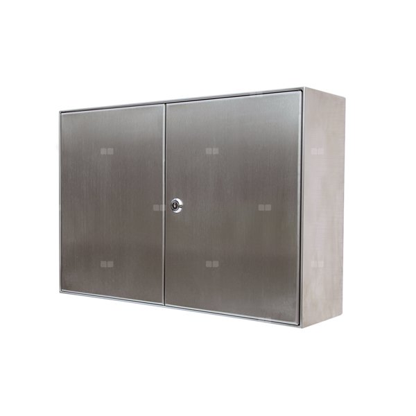 Szafka zewnętrzna natynkowa do montażu złącza bagnetowego Storz B oraz zdalnego sterowania podłączonego do sterownika separatora, 160x600x400, stal nierdz. V2A