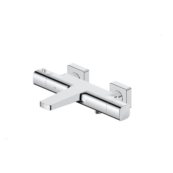 Bateria Malaga, termostatyczna, wannowa, ścienna, chrom