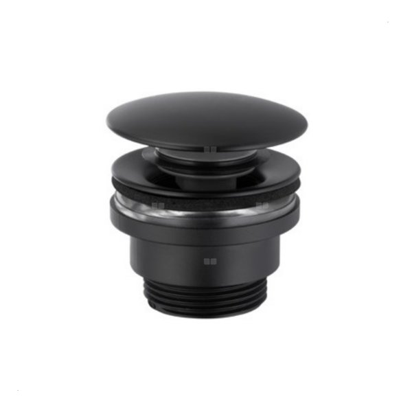 SPUST UMYWALKOWY UNIWERSALNY TYPU KLIK-KLAK, TWORZYWOWY, CZARNY