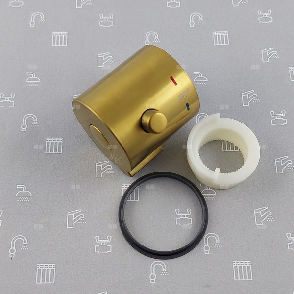 Uchwyt regulacji temperatury wody do baterii natryskowej termostatycznej MOZA GOLD