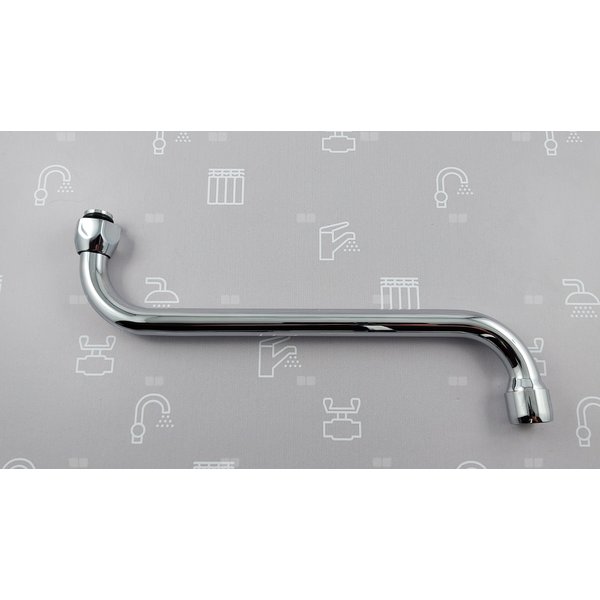 WYLEWKA S FI16/L=250 MM Z NAPOWIETRZACZEM STRUMIENIA CHROM (BAT. STANDARD PO 2020R.)