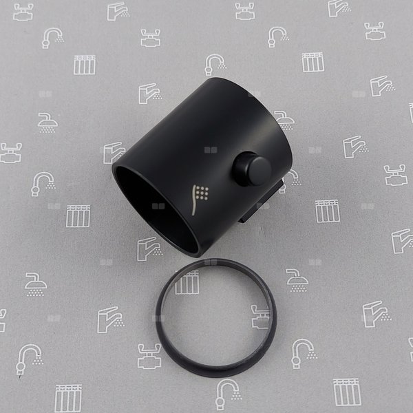 Uchwyt regulacji strumienia wody do baterii natryskowej termostatycznej MOZA BLACK