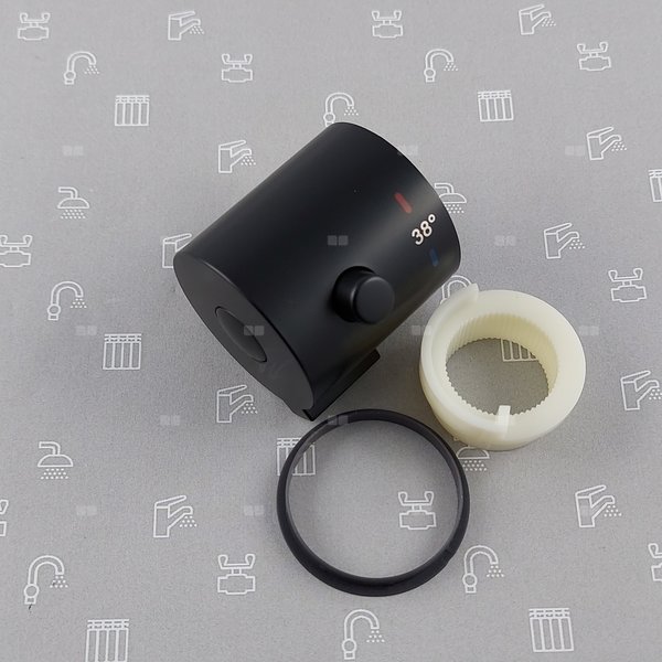 Uchwyt regulacji temperatury wody do baterii wannowej termostatycznej MOZA BLACK