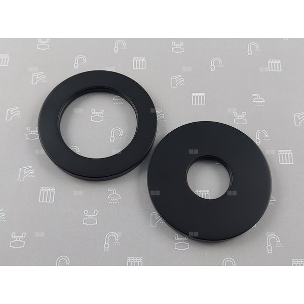 Komplet rozet z uszczelkami do baterii umywalkowej podtynkowej MOZA BLACK