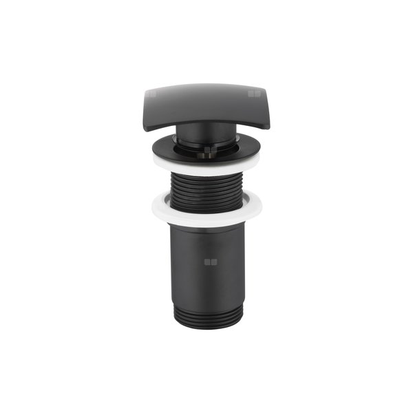 Zestaw odpływowy do umywalki KFA Armatura Klik-klak Czarny 1 1/4'', przycisk Kwadrat