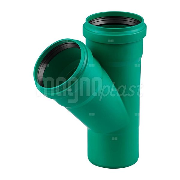 Trójnik MAGNAPLAST KG 2000 KGEA 45' PP-md DN 110 (ww x ww x wz), kolor zielony