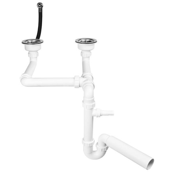 Syfon zlew.dwukom.+spust 2x3,5"