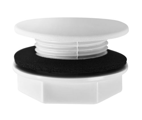 Zaślepka 23mm do zlewozmywaka, Biała