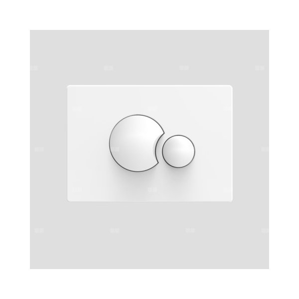 Przycisk dwudzielny mały biel