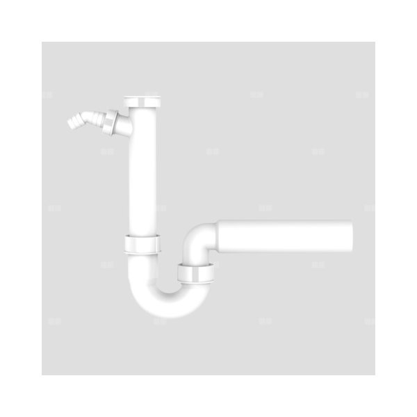 Półsyfon zlew. jednokom. 1 1/2'' X 50 Z 1 przył. AGD (rura sztywna)