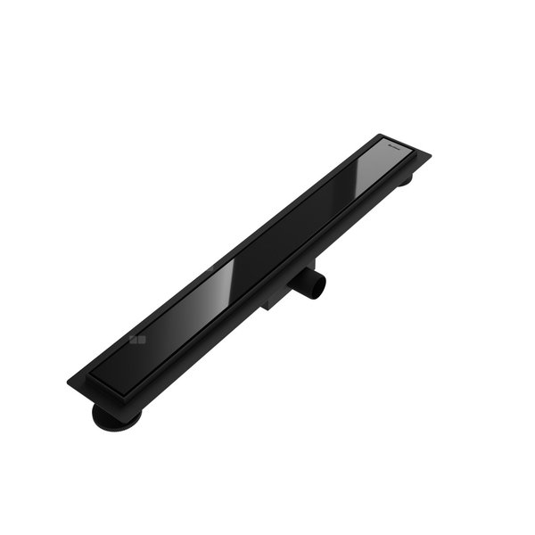 Odwodnienie liniowe MERFLOW - ruszt czarne szkło, stal nierdzewna dł.800 mm