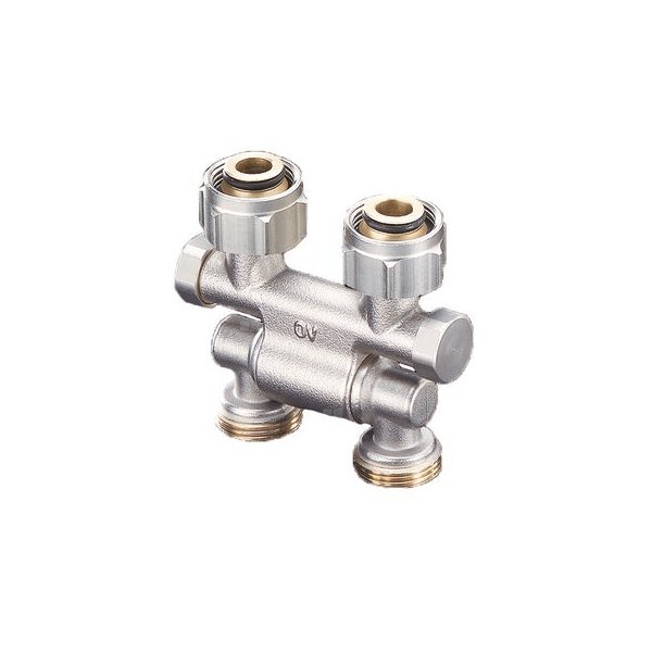 Multiflex F, ZB-podwójne przyłącze z odcięciem, kątowo-proste, 3/4NZx3/4GZ