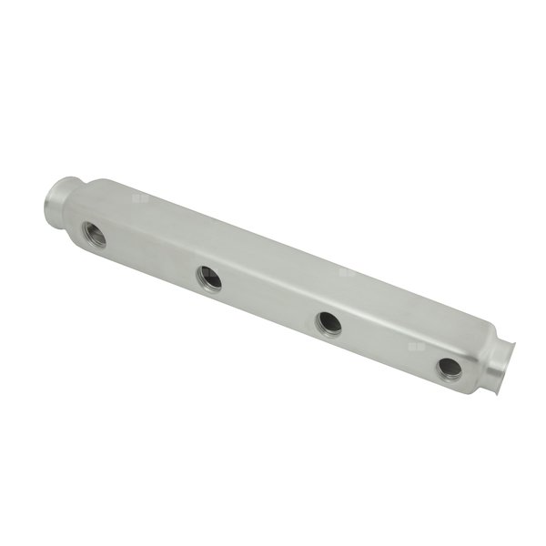 PHA-121 2-ob. rozdzielacz ze stali nierdzew. przyłączeniowy wodomierza/ciepłomierza mufowy 1"GWx1/2"GW (rozstaw100mm)PN10