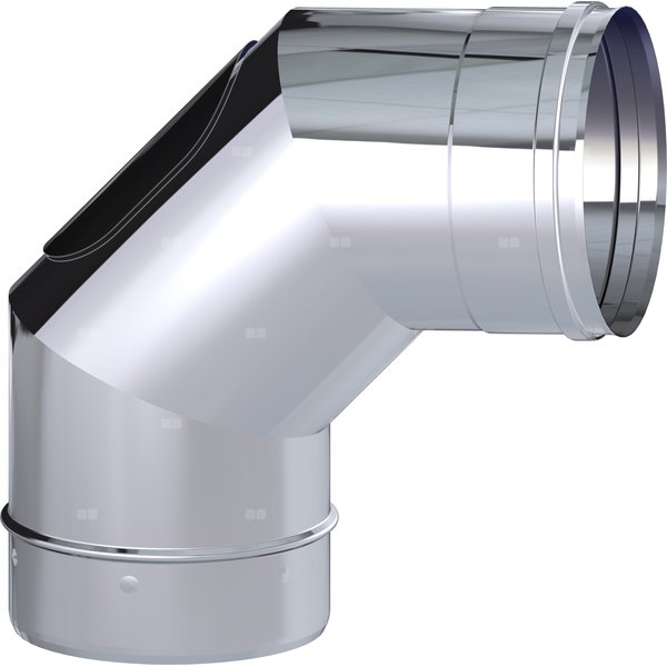 Kolano stalowe z inspekcją 87º, DN80mm, SW316L z uszczelką