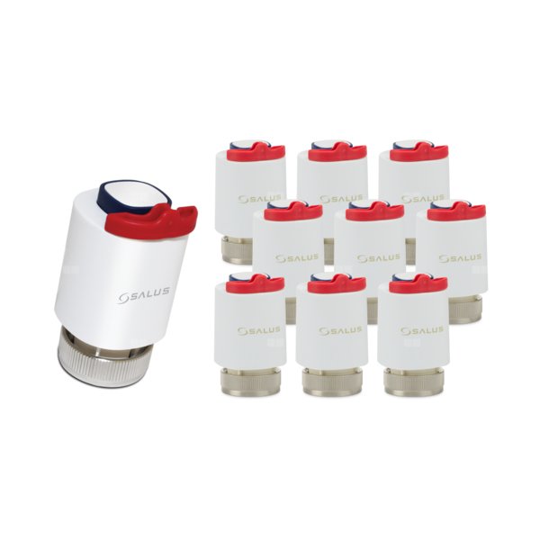 Zestaw - dziesięć siłowników termoelektrycznych T30NC230A, NC, 230 V, M30 x 1,5 mm