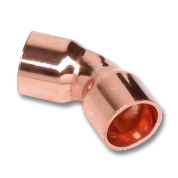 Łuk 45' SANHA 5041, Cu, 22 mm (lut wewnętrzny x lut wewnętrzny)