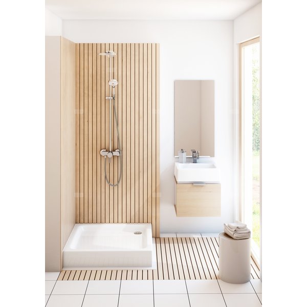 Brodzik akrylowy kwadratowy "Grando" Plus 80x80x17 głęb. 7 cm