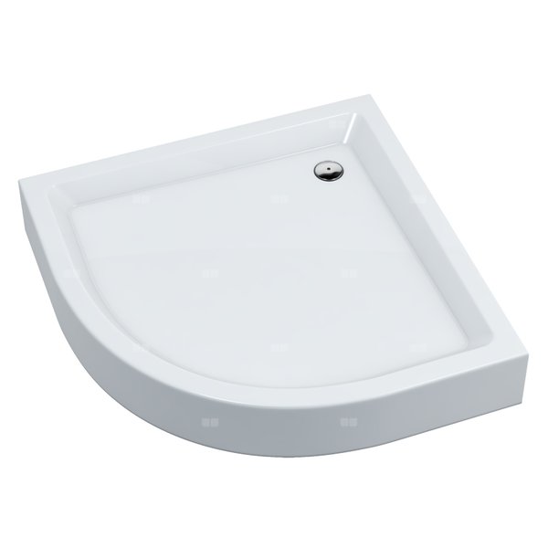 Brodzik akrylowy Eko 2.0 90x90x16 cm R55, półokrągły