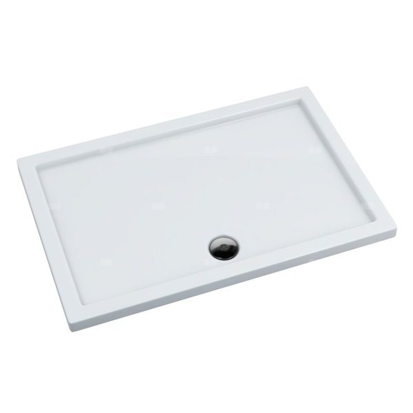 Brodzik kompozytowy Stabilsound Plus® Corrina 70x110x5 cm, prostokątny z odpływem na dłuższym boku