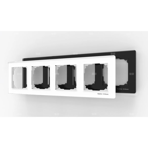 Ramka szklana poczwórna FG-04, kolor Biały