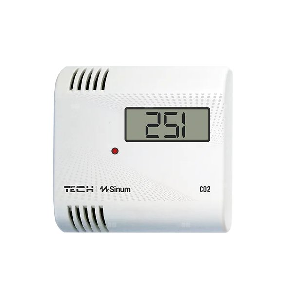 Czujnik stężenia CO2, komunikacja bezprzewodowa TECH WTP, kolor Biały