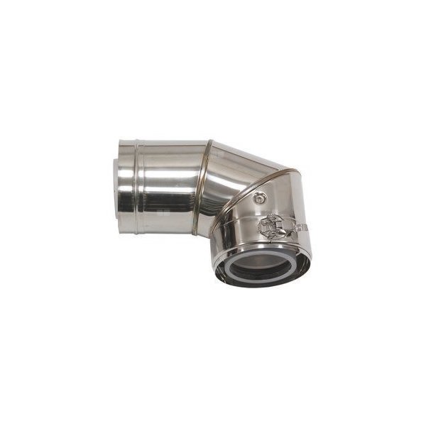 Kolano do syst. fasadowego 87, DN 80/125, PP/stal, z opaskami