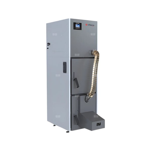 Kocioł na pellet VITECO HEAT NextPell z palnikiem samoczyszczącym Defro zamontowanym od frontu 8 kW z zasobnikiem o pojemności 60 l
