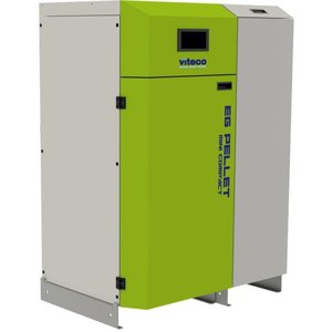 EG-PELLET MINI 16 (kocioł na pellet o mocy 16 kW, z palnikiem samoczyszczącym Peletix, z zasobnikiem pelletu o pojemności 164 litry, wyposażenie COMPACT, VITECO)