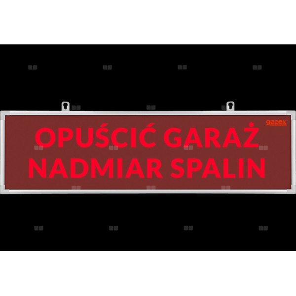 Tabl. ostrzeg. dwust TP-4.ds/H5, "UWAGA! NADMIAR SPALIN", wbud cicha syren, zasil 230V