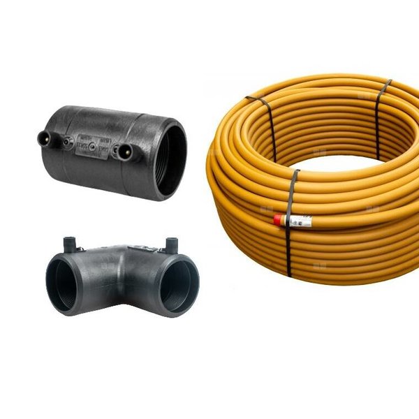 Komplet rura PE32 (20m) + mufa + kolano