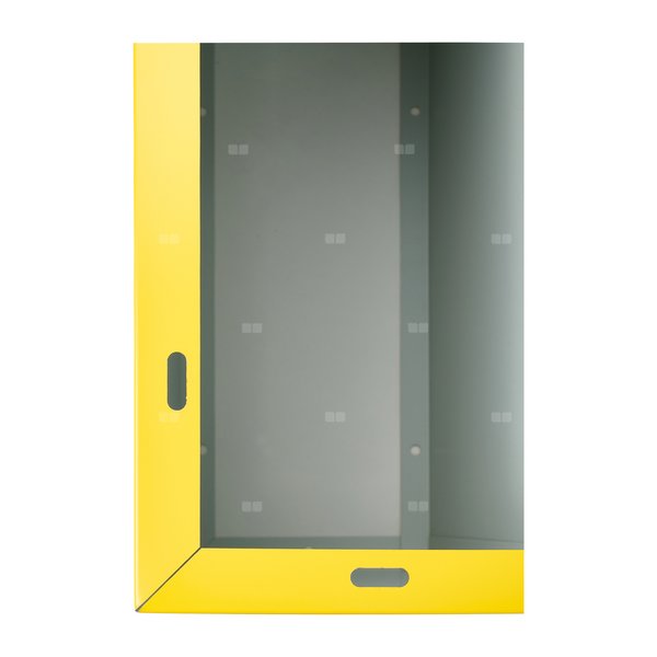 Postument z blachy do skrzynek gazowych o podstawie 600x250mm, H=600, RAL 1021 żółty