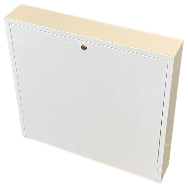 Szafka natynkowa do rozdzielaczy 1015x580x110 (13-14 sekcji), RAL 9003 biała