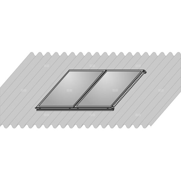 Zestaw montażowy na blasze falistej do 2 kolektorów płaskich